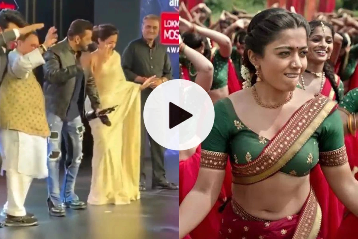 Xx Video Salman Khan - Viral Video: Rashmika Mandanna outshines Salman khan as they dance to Sammi  Sammi at an Award Show