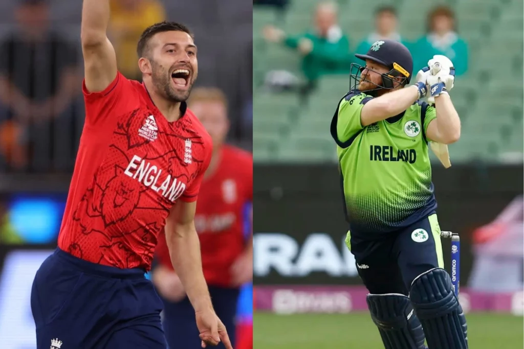 ENG vs IRE Fiery Action! Mark Wood bowls at an unbelievable speed of 150 Kmph to dismiss Paul Stirling Watch Video