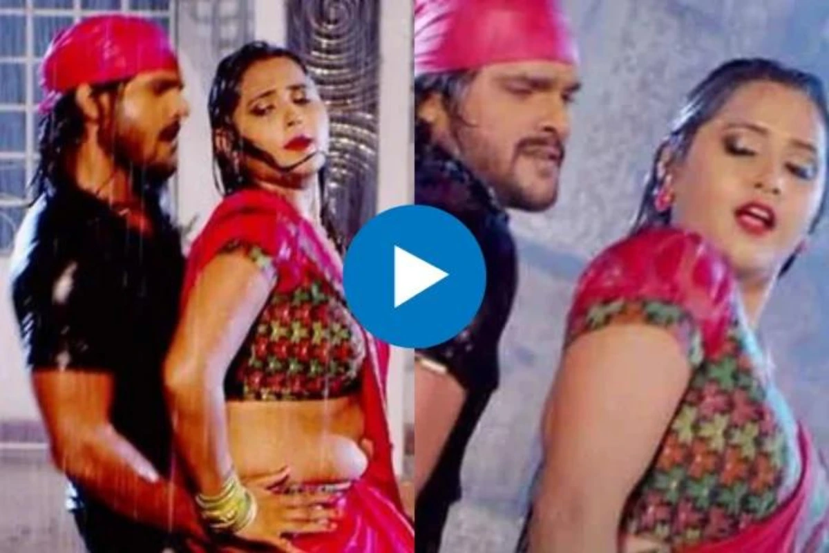 Khesari Lal And Kajal Raghwanis Hot N Seductive Rain Dance On Chatri Jaldi Lagawa Is Fire