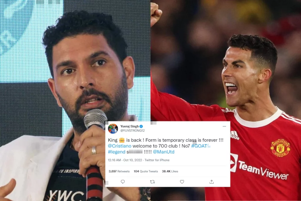 Yuvraj Singh Former Indian legend trolled as he congratulates Ronaldo on 700th goal Read details here