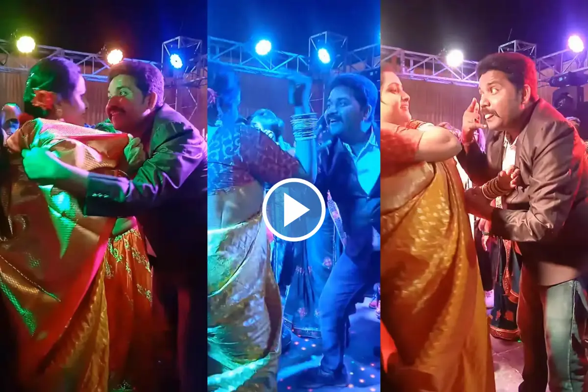 Devar Bhabhi Dance Devar Crosses All Limits With Bhabhi On Stage Bhaiya Awestruck Watch Video