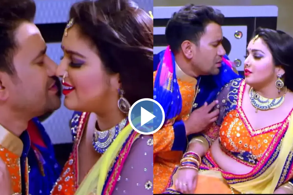 Amrapali Sex Porn - Nirahua and Amrapali's wild kiss & 'Palang Tod' bedroom romance on 'Katore  Katore' is too tempting, watch video here