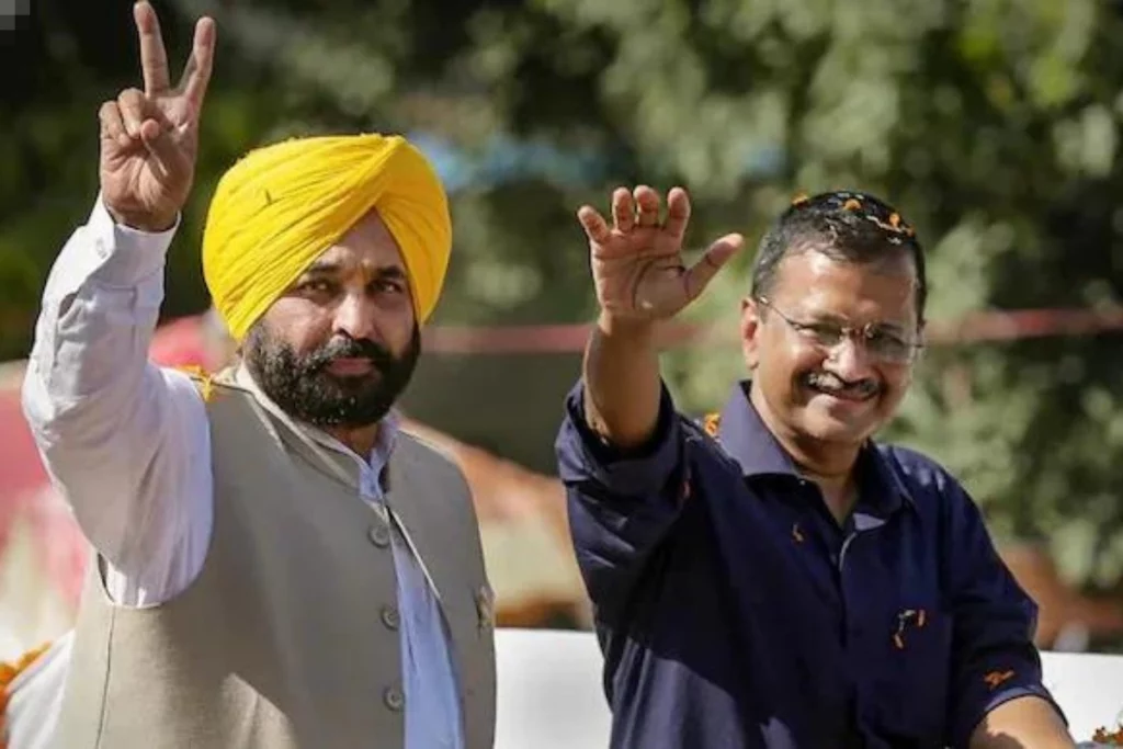 Kejriwal and Bhagwant Mann