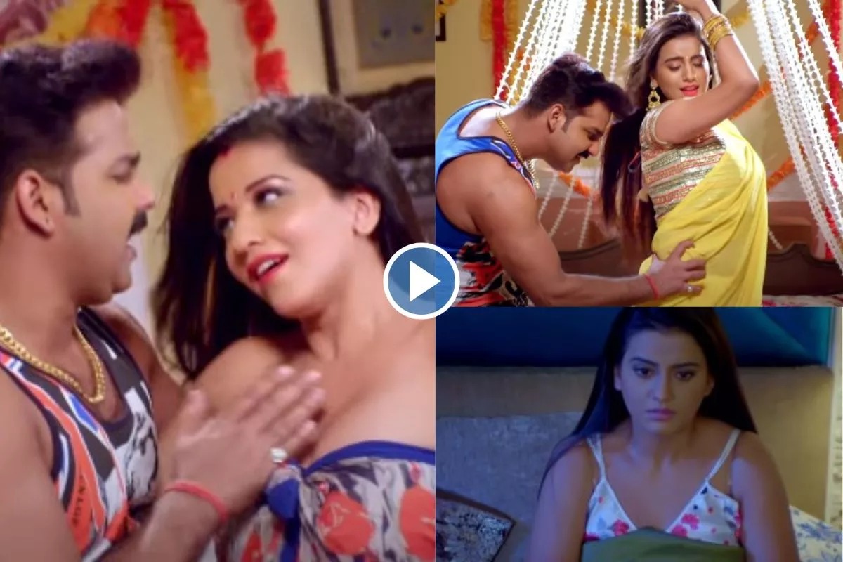 Pawan Singh And Monalisas Palang Tod Suhaag Raat Romance On Diya