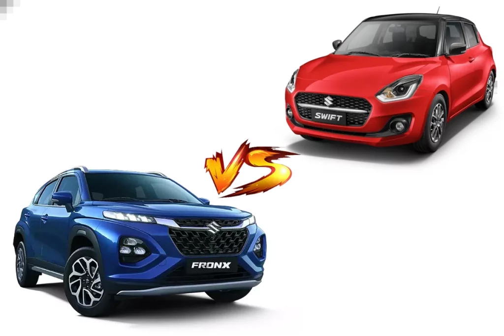 Maruti Suzuki Swift vs Maruti Suzuki Fronx: Two amazingly designed cars from the same manufacturer compared in depth, Do read before you make up your mind