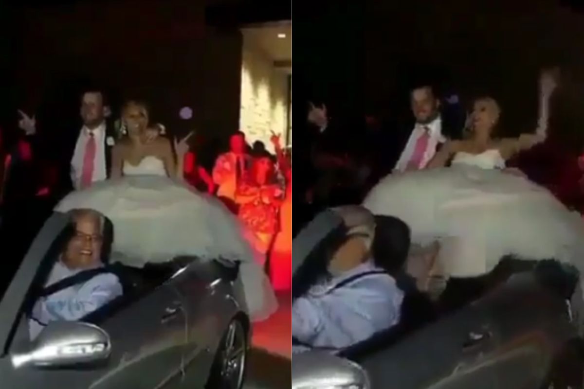 Bride Groom Viral Video Over Excited Couple On A Joy Ride After Marriage Turns Messy Watch To 5674