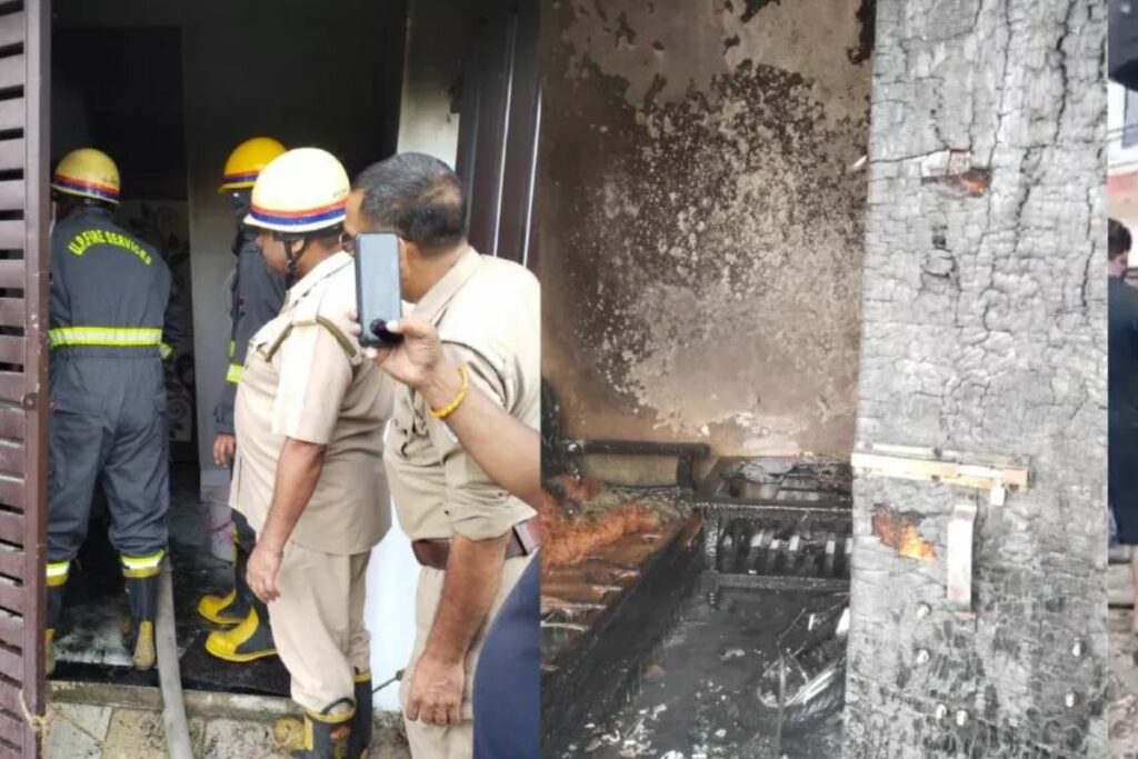 EV Catches Fire In Lucknow