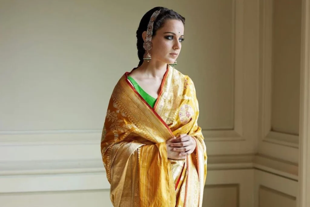 Kangana Ranaut Sizzles in a Yellow Banarasi saree during Chandramukhi promotions in Chennai; Fans says 'Maharani Sahiba'