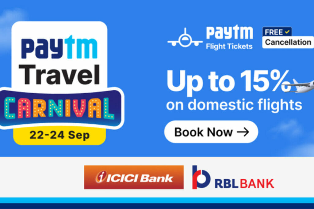 Paytm Travel Carnival launched from September 22 to 24, All you must know
