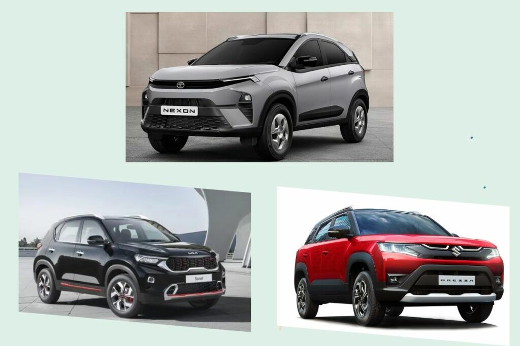 Tata Nexon Facelift, Kia Sonet and Maruti Brezza