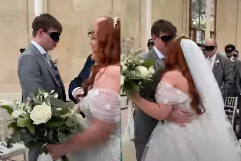 Viral Video: Strange! Bride blindfolds all the guests at her wedding, the reason will make you emotional; Watch