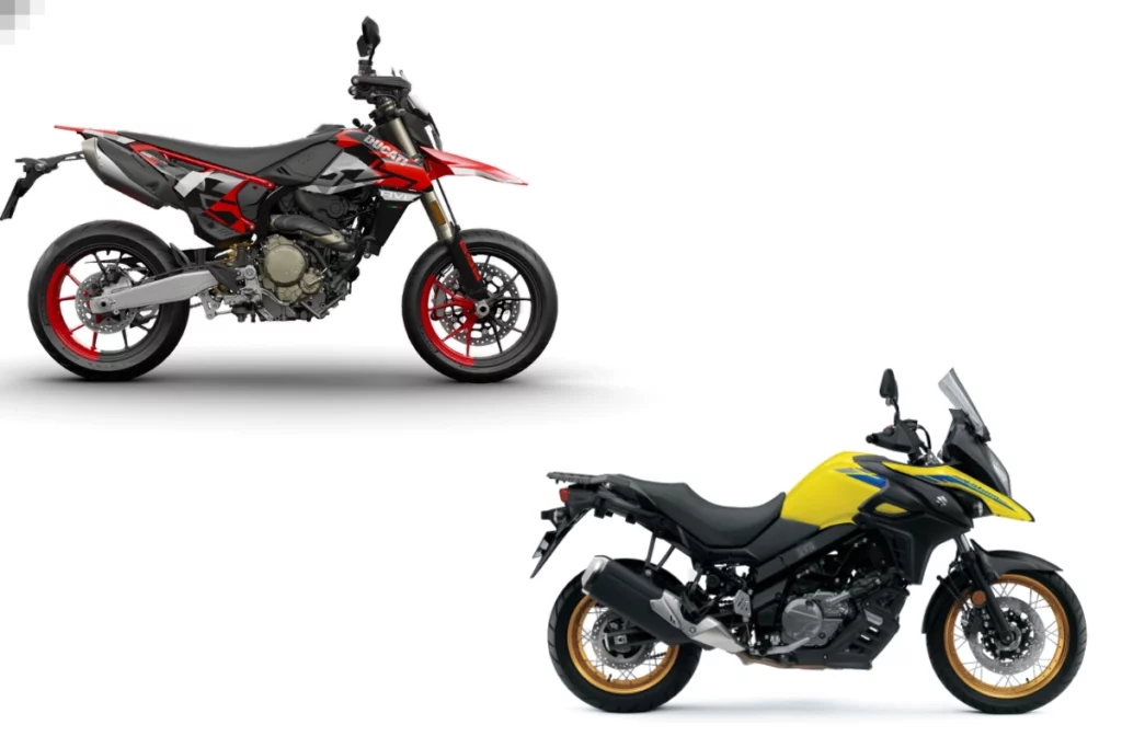 Ducati Hypermotard 698 Mono vs Suzuki V-Strom 650 XT: Two Powerful Bikes Compared head on