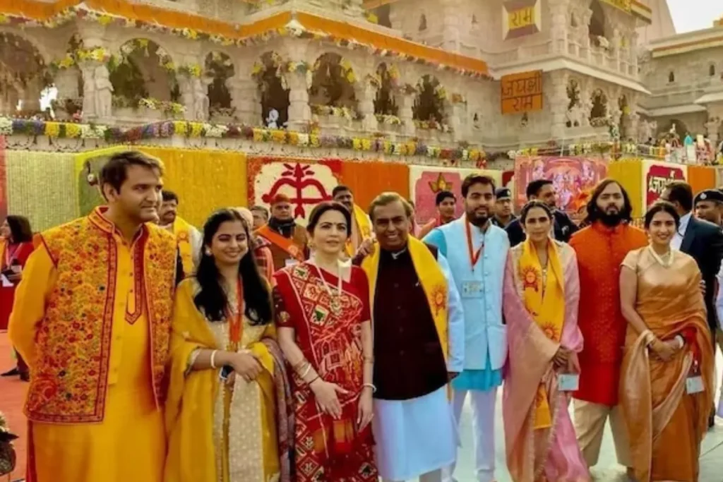 Mukesh Ambani's Family at Ayodhya Ram Mandir