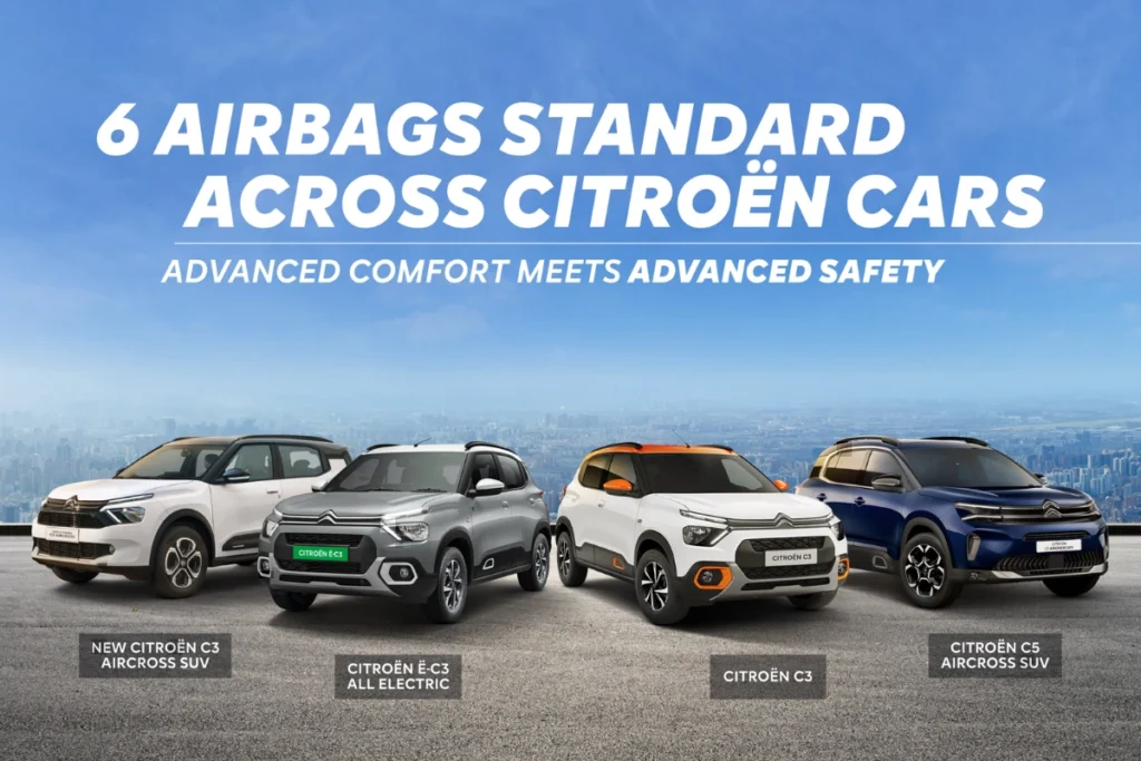 Citroen to offer 6 airbags as standard across its entire range in India, Details