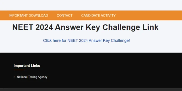 NEET UG 2024 Provisional Answer Key