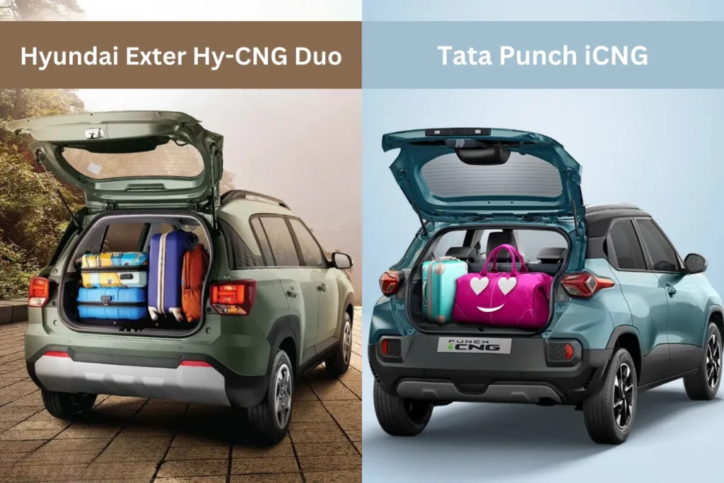 Hyundai Exter Hy-CNG Duo vs Tata Punch iCNG