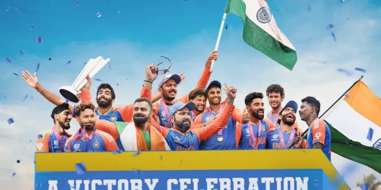 Team India Victory Parade Bus