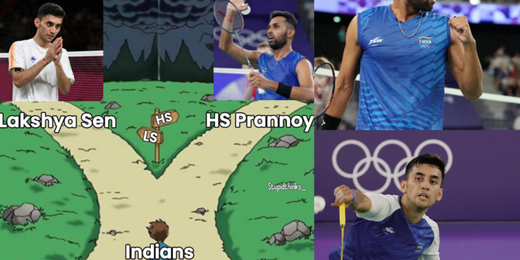 The match between HS Prannoy and Lakshya Sen at the Paris Olympics 2024 hilariously divided the Indian fans as it started a meme riot.