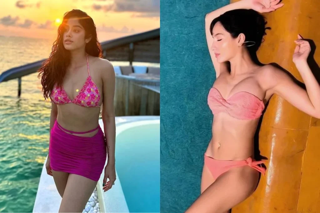 Nora Fatehi vs Janhvi Kapoor Bikini Look 