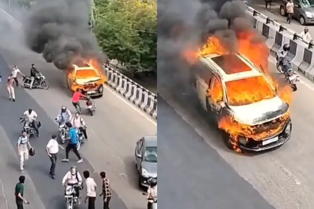 Jaipur Burning Car Viral Video