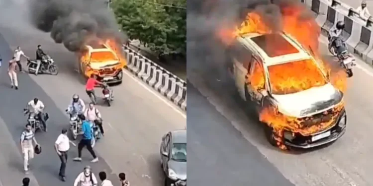 Jaipur Burning Car Viral Video