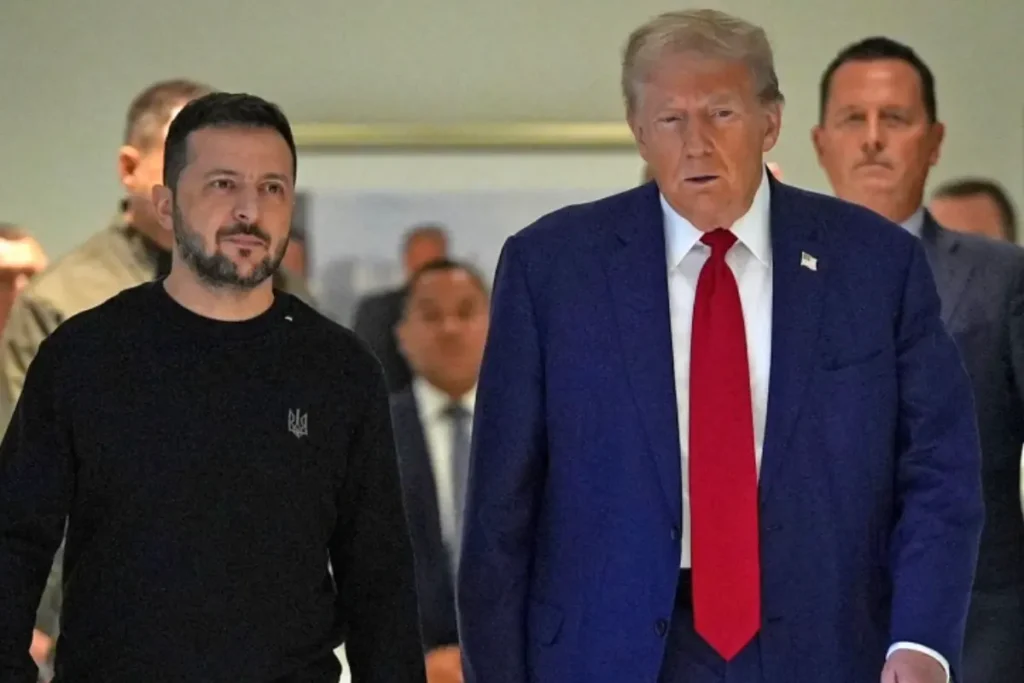 Donald Trump with Zelensky